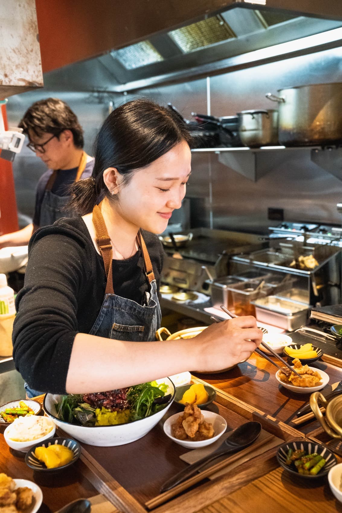 The WATDA team plating food